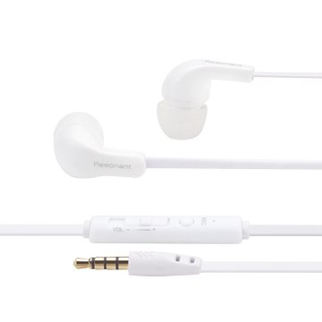 E-books 中景S76 經典款音控接聽入耳式耳機-白
