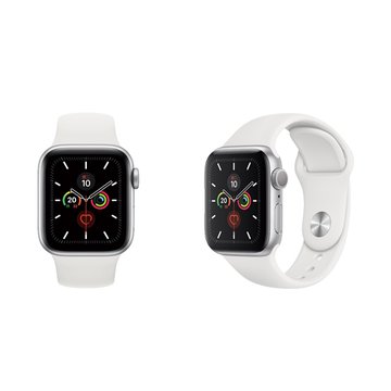 APPLE Watch S5 GPS-銀色鋁金屬錶殼+白色運動錶帶44mm_MWVD2TA/A(客訂)