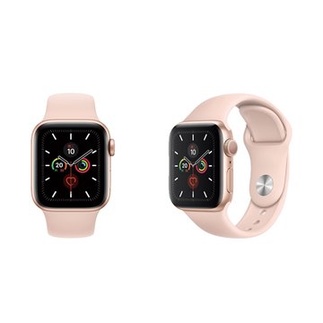 APPLE Watch S5 GPS-金色鋁金屬錶殼+粉色運動錶帶44mm_MWVE2TA/A(客訂)