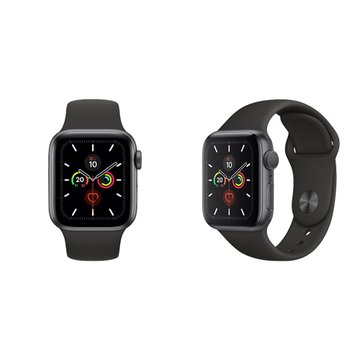APPLE Watch S5 GPS太空灰鋁金屬錶殼+黑色運動錶帶44mm_MWVF2TA/A(客訂