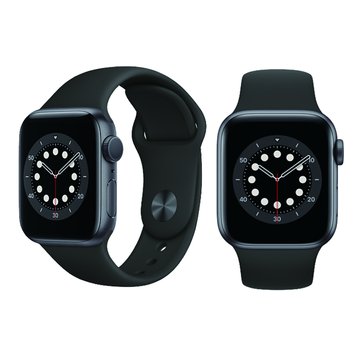 APPLE Watch S6 GPS太空灰色鋁金屬錶殼+黑色運動型錶帶44mm
