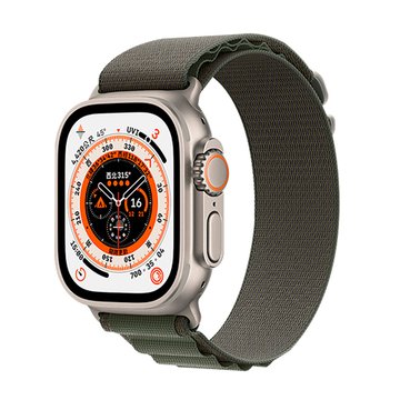 APPLE 蘋果Watch Ultra(GPS+動網路版)(M)鈦金屬錶殼+綠色高山錶環49mm