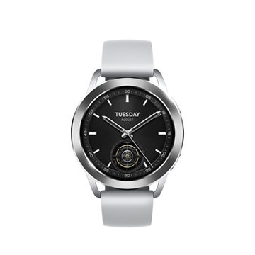 Mi 小米Watch S3 銀色/氟橡膠錶帶 