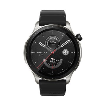 AMAZFIT 華米 GTR 4旗艦無邊際鋁合金通話健康智慧手錶-銀翼黑