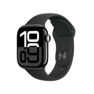APPLE 蘋果 Watch S10(GPS)(M/L)曜石黑色鋁金屬錶殼+黑色運動錶帶46mm