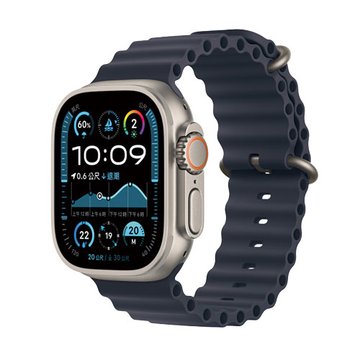 APPLE 蘋果 Watch Ultra 2(GPS+Cellular)原色鈦金屬錶殼+海軍藍色海洋錶帶49mm