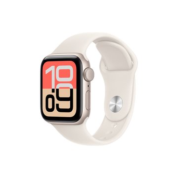 APPLE 蘋果Watch SE 3 (GPS)；40 公釐星光色鋁金屬錶殼；星光色運動型錶帶(MEH34TA/A)-S/M