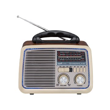 E-books 中景D35 復刻經典時光藍牙喇叭-木紋