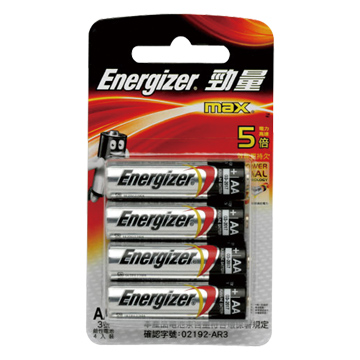 Energizer 勁量勁量鹼性3號4入
