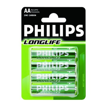 PHILIPS 飛利浦碳鋅電池3號4入