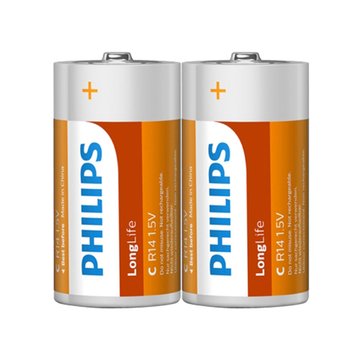 PHILIPS 飛利浦 碳鋅2號電池2入 熱縮