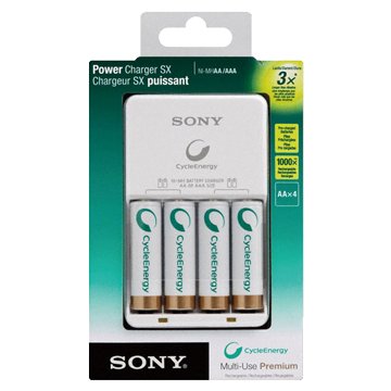 SONY 電池充電器+低自放3號2000mAh 4入