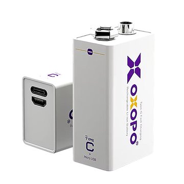  OXOPO 9V Type-C ＆ Micro 二代充電鋰電池 充電電池