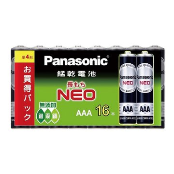 Panasonic 國際牌 Panasonic 錳乾電池 4號 16 入(長)