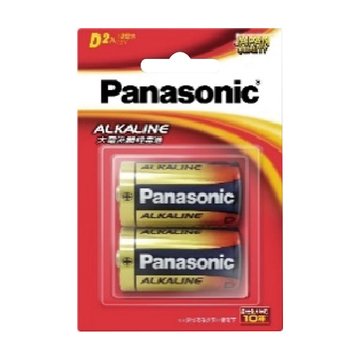Panasonic 國際牌 Panasonic 大電流鹼性電池1號2入(卡裝)
