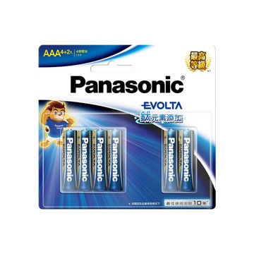 Panasonic  國際牌Panasonic EVOLTA鈦元素電池4號4+2入(卡) 鹼性電池