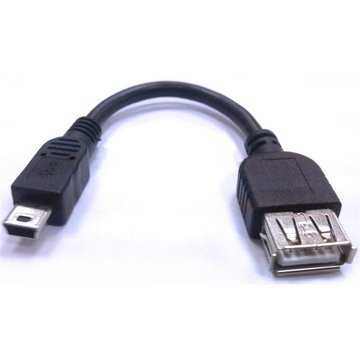 I-WIZ 彰唯USB A母/ 迷你5Pin 10CM OTG傳輸線 電腦-Mini5pin