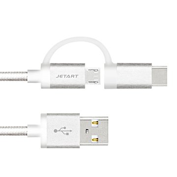 JETART Type-C+Micro B/USB 1.5M 2合1線