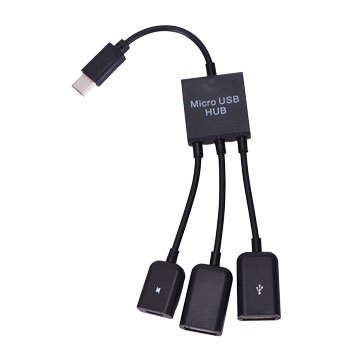 I-WIZ 彰唯MicroB公 OTG HUB 一分二+供電 手機OTG