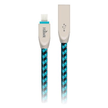 Hawk USB2.0 A公/Micro B公 D1鋅充電傳輸線 1.5M