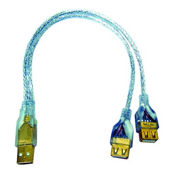 I-WIZ 彰唯 USB 1A公/2A母充電線30CM(鍍金) USB連接線