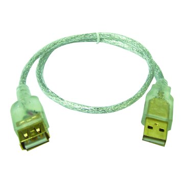 I-WIZ 彰唯USB2.0A公A母透明延長線1M USB連接線