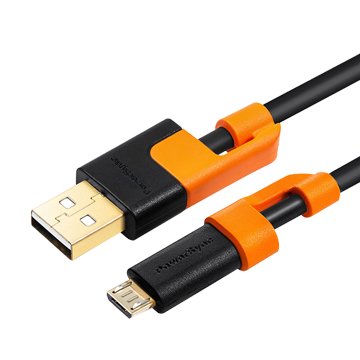 PowerSync USB2.0A公/Micro USB 3M抗搖擺線