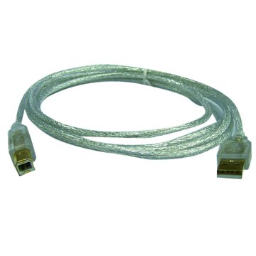 I-WIZ 彰唯USB 2.0 A-B 鍍金透明線 1.8M USB連接線