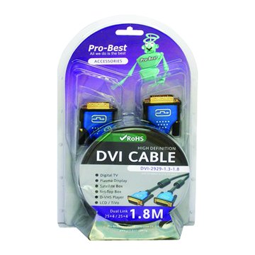 Pro-Best 柏旭佳 DVI (29M-29M)1.8M 1.3版10.2G RoHS DVI連接線