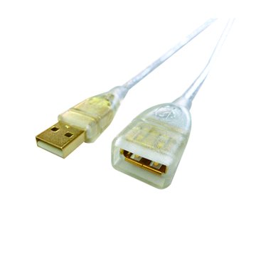 Pro-Best 柏旭佳USB2.0 A公/A母1.8M全包鍍金透明傳輸線 USB連接線