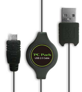 PC Park USB2.0 A公/Micro B 伸縮線 80cm