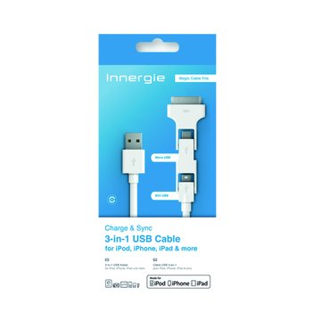 Image 士電數位USB Innergie (Magic Cable TRIO)充電傳輸線 USB連接線