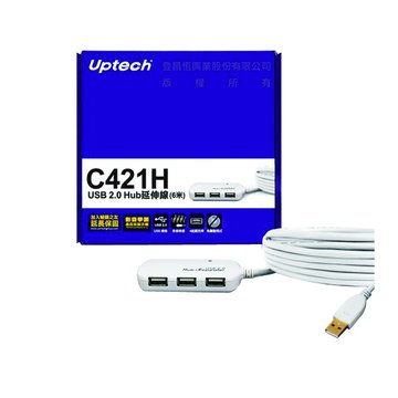 Uptech 登昌恆C421H USB 2.0 Hub延伸線 6M USB連接線