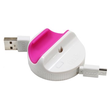 iCooby USB A公/MicroUSB 桃紅色充電傳輸線 手機安卓系列