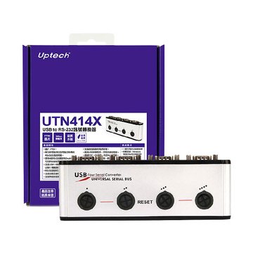 Uptech 登昌恆UTN414X USB to RS-232(4port) 訊號轉換器 RS232連接線
