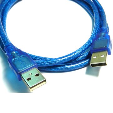 I-WIZ 彰唯USB2.0 A公/A公 50cm透明藍 USB連接線