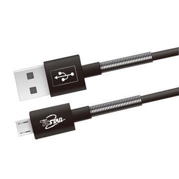 T.C.STAR 連鈺USB 2.0 A公/Micro B公 1.2M彈簧充電傳輸線