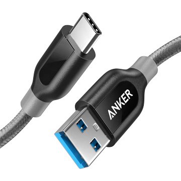 ANKER USB3.0 Type-C 抗強拉編織線 0.9M (黑)