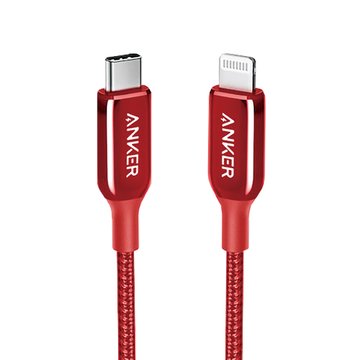 ANKER 安克創新 PowerLine+III Type-C to Lightning 0.9M 編織線 A8842紅 支援PD快充