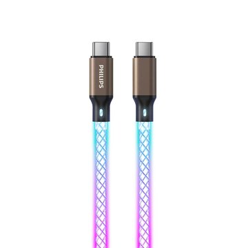 PHILIPS 飛利浦 DLC4689C C to C 240W 流光充電線1M 手機Type-C系列