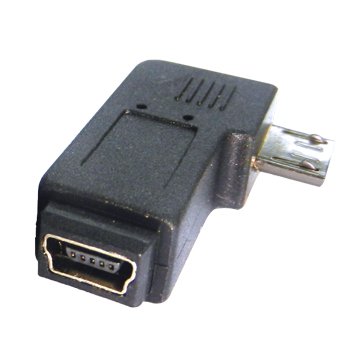 I-WIZ 彰唯 Micro USB公/Mini 5pin母 向左90° 轉接頭