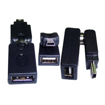I-WIZ 彰唯USB2.0 A母/迷你5PIN公 自由彎曲轉接頭