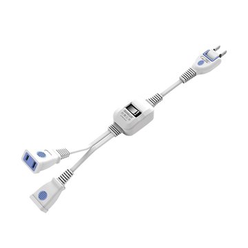 SANLUX 台灣三洋2pin 單開一對二延長線 0.43M 轉接.擴充插座