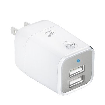 E-books B18 獨立開關2孔USB充電器