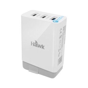 Hawk QC3.0 USB三孔快速電源供應器