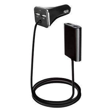 KINYO CU-59 背夾式USB 4孔車用充電器