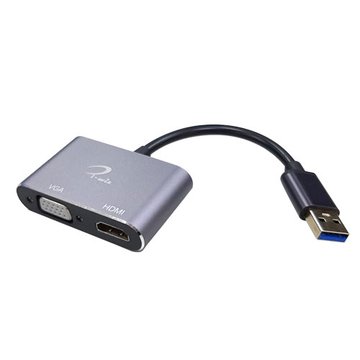 I-WIZ 彰唯 USB3.0 to HDMI+VGA 高清螢幕延伸+同步影像轉接器 轉換/轉接器