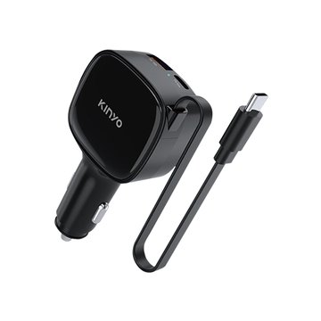 KINYO 金葉  CU-85B/自帶線車用PD充電器40W 車用充電器