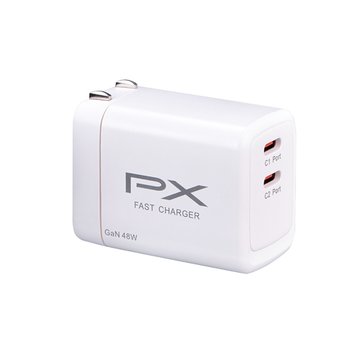 PX 大通 PWC-4802W 氮化鎵48W PD快充頭/白 (2C) PD快充 筆電直充 USB充電器
