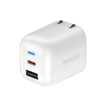 PHILIPS 飛利浦 飛利浦30W 1C1A PD旅充充電器 DLP4338CW USB充電器